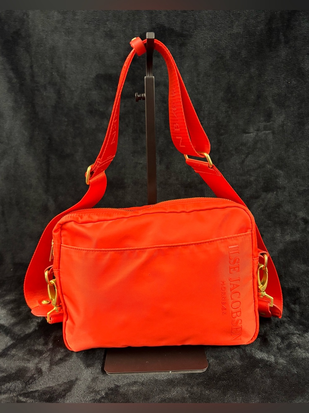 Ilse Jacobsen Hornbaek Orange Nylon Crossbody Bag
